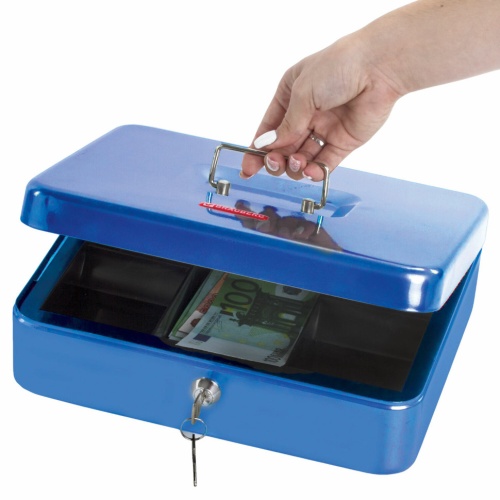 Ящик для денег Brauberg, синий фото 4